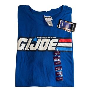 G.I.‎ Joe T-Shirt 2023 Blue Cotton Poly Graphic Logo XL NWT